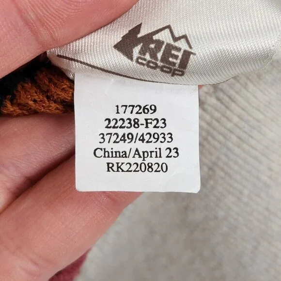 REI Sweater Women Large White Blue Striped Waffle Knit Pullover Cotton Crew Neck - Picture 10 of 12